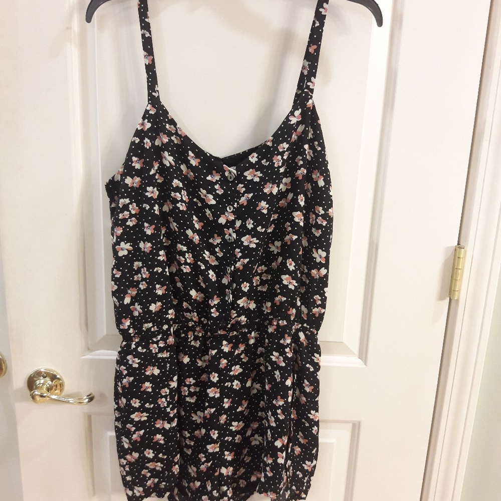 Lucca couture romper black floral NEW